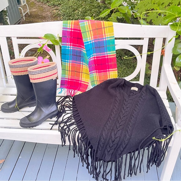 Burberry Cashmere Scarf Multicolored Check - Picture 2 of 8